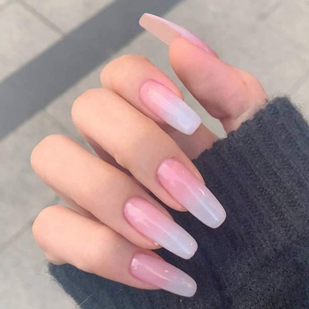 Uñas Rosa 2023: Pastel Gris y Blanco ❤️ Rosa Palo